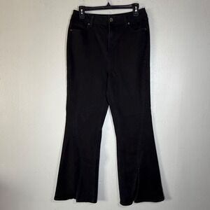 1822 Denim Womens High Rise Split Hem Flare Jeans Black Size 6 CA96C2160A6